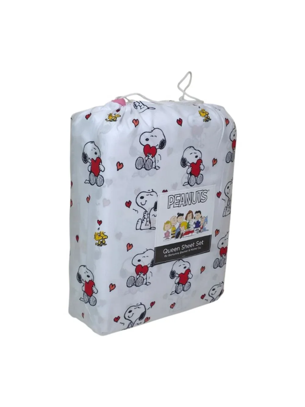Peanuts Snoopy Hearts Queen Sheet Set Bedding Berkshire Romantic Valentines